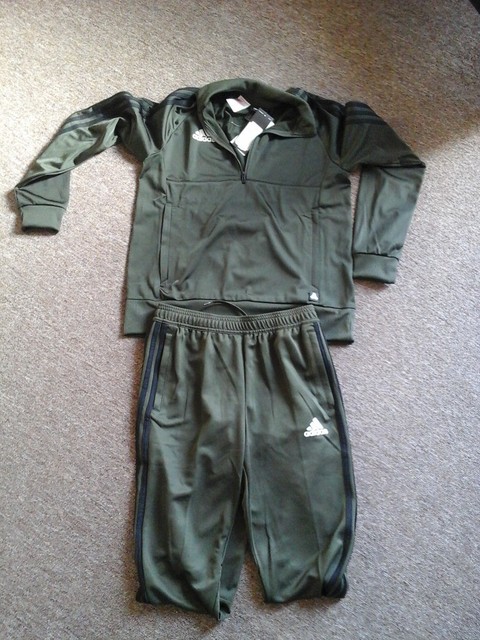 boys green adidas tracksuit